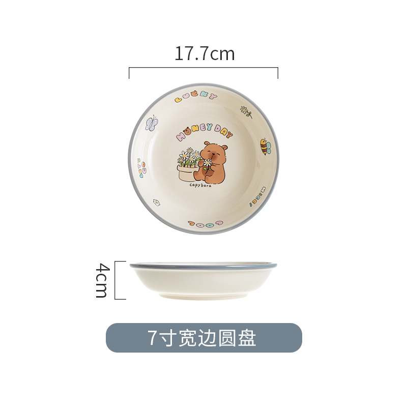 7寸宽边圆盘