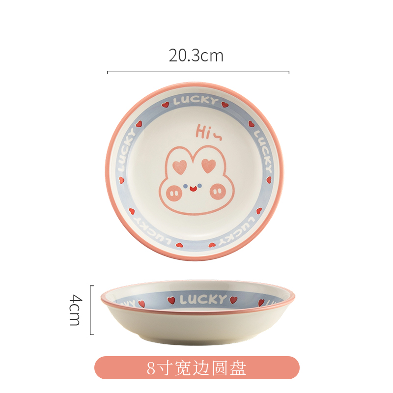 8寸宽边圆盘